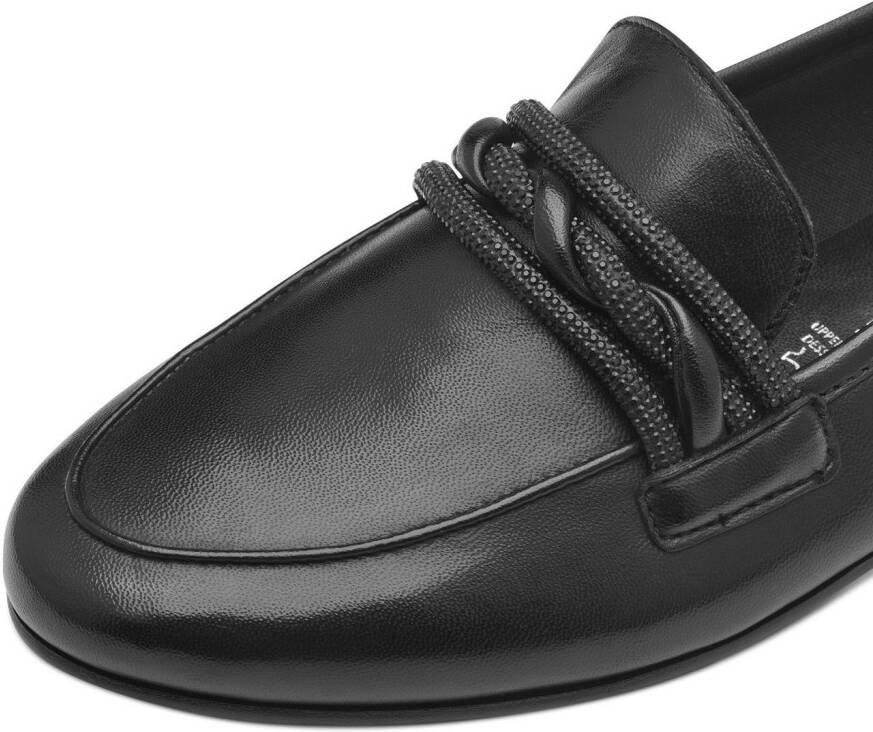 Marco Tozzi Instappers blokhak loafer business schoen instapschoen met sierband