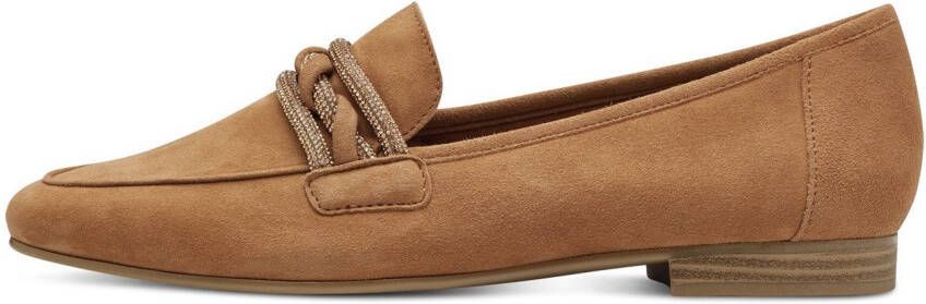 Marco Tozzi Instappers blokhak loafer business schoen instapschoen met sierband