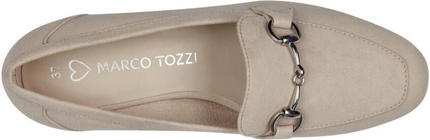 Marco Tozzi Instappers blokhak loafer businessschoen met siergesp