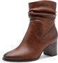 Marco Tozzi Laarsjes ANGIO blokhak business schoen met plooien in slouchy look - Thumbnail 4