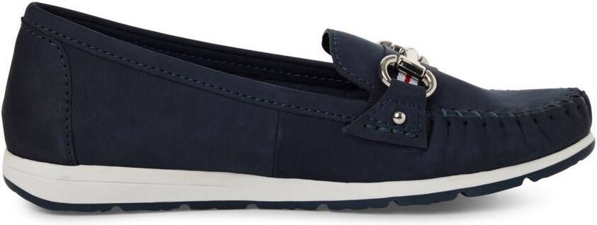 Marco Tozzi Mocassins lage schoen instapschoen vrijetijdsschoen met elegante siergesp