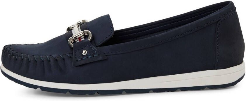 Marco Tozzi Mocassins lage schoen instapschoen vrijetijdsschoen met elegante siergesp