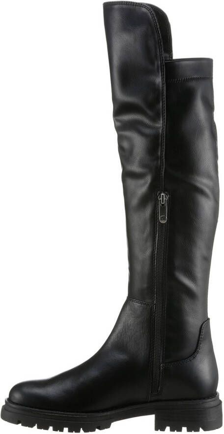 Marco Tozzi Overknee-laarzen Trentino blokhak herfstmode flats met feel me-uitrusting