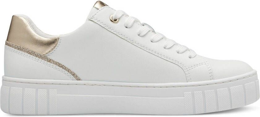 Marco Tozzi Plateausneakers vrijetijdsschoen lage schoen veterschoen met onderlegde perforatie - Foto 4