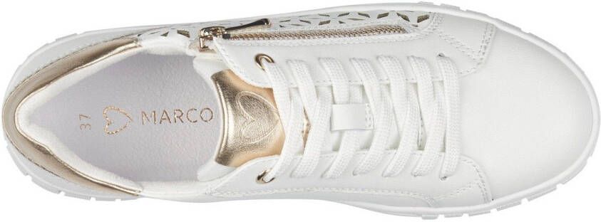 Marco Tozzi Plateausneakers vrijetijdsschoen lage schoen veterschoen met onderlegde perforatie - Foto 6