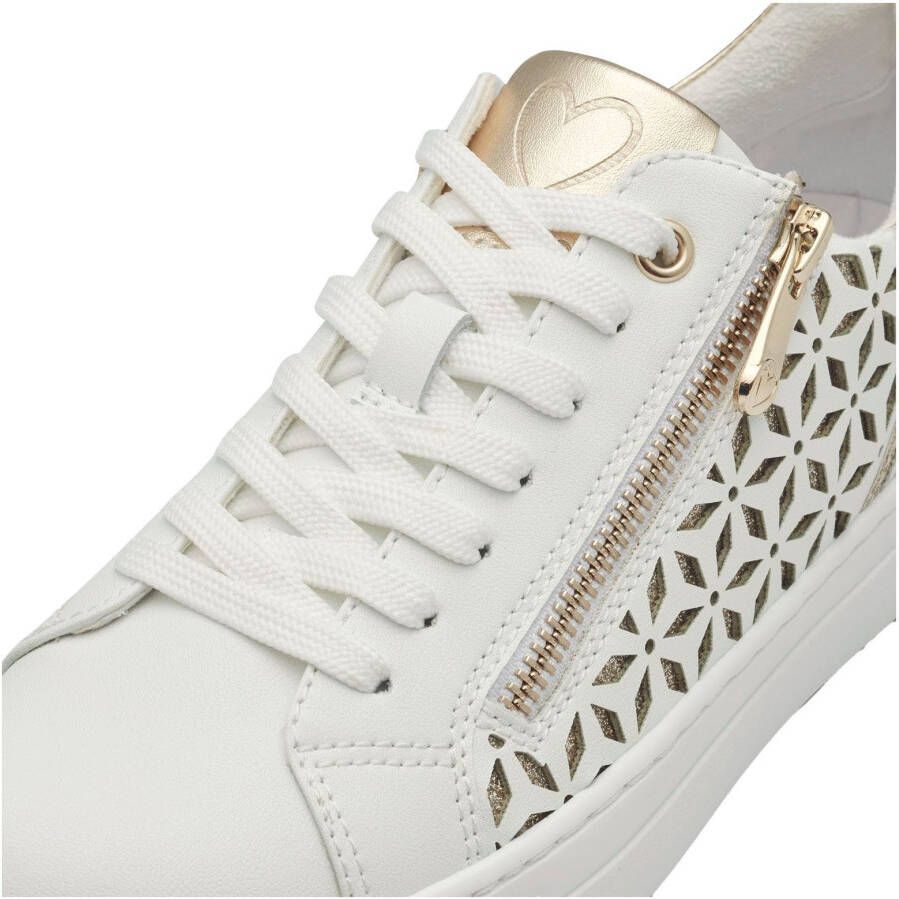 Marco Tozzi Plateausneakers vrijetijdsschoen lage schoen veterschoen met onderlegde perforatie - Foto 8