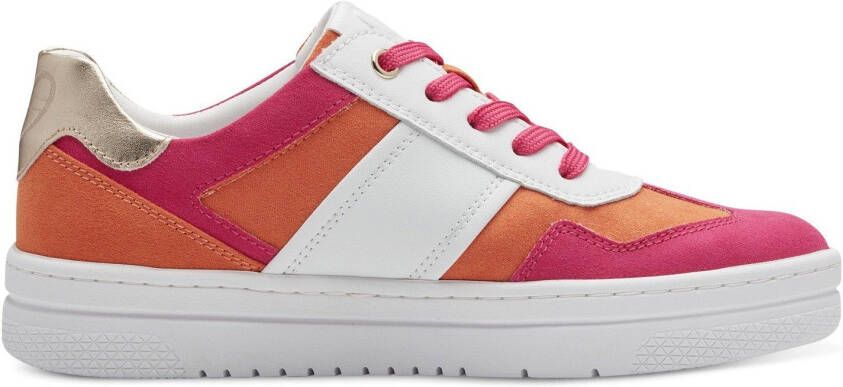 Marco Tozzi Plateausneakers vrijetijdsschoen lage schoen veterschoen in vegan uitvoering