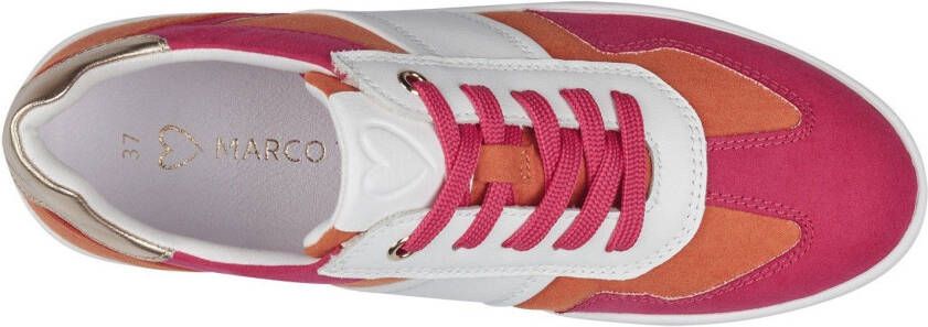 Marco Tozzi Plateausneakers vrijetijdsschoen lage schoen veterschoen in vegan uitvoering