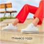 Marco Tozzi Plateausneakers vrijetijdsschoen lage schoen veterschoen met contrast bies - Thumbnail 4