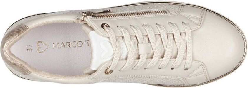 Marco Tozzi Plateausneakers Line vrijetijdsschoen lage schoen veterschoen met zijrits