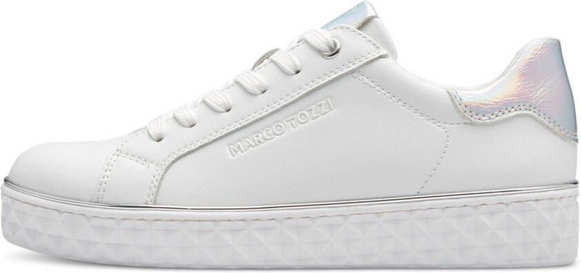 Marco Tozzi Plateausneakers met mooie metallic-details vrijetijdsschoen lage schoen veterschoen