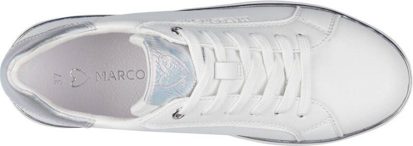 Marco Tozzi Plateausneakers met mooie metallic-details vrijetijdsschoen lage schoen veterschoen