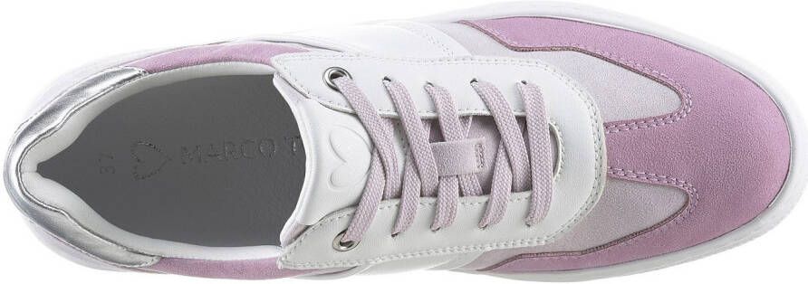 Marco Tozzi Plateausneakers vrijetijdsschoen lage schoen veterschoen in vegan uitvoering