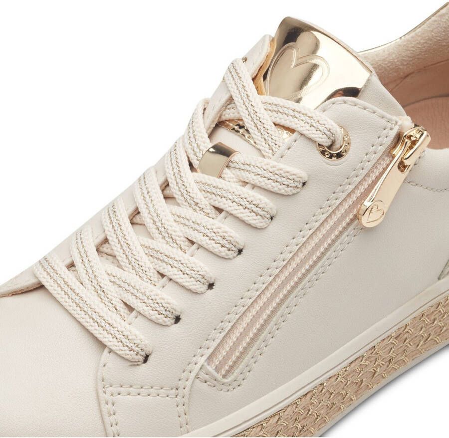 Marco Tozzi Plateausneakers vrijetijdsschoen lage schoen veterschoen met buitenrits