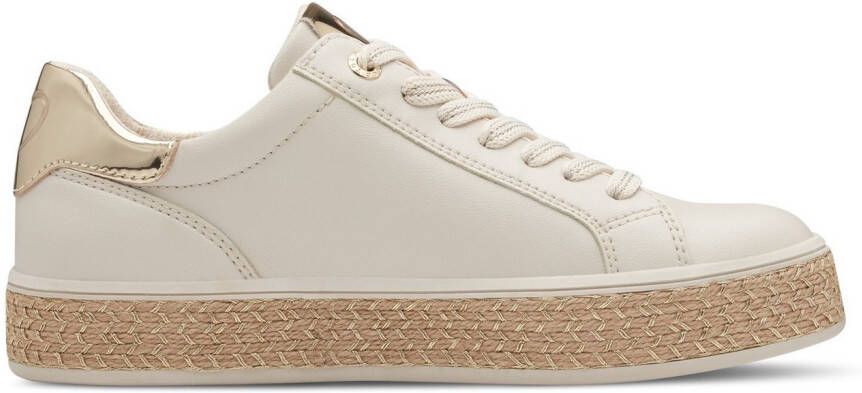 Marco Tozzi Plateausneakers vrijetijdsschoen lage schoen veterschoen met buitenrits