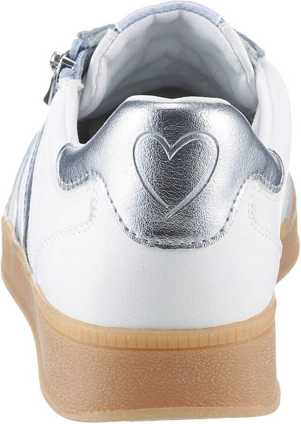 Marco Tozzi Plateausneakers vrijetijdsschoen lage schoen veterschoen met contrast bies