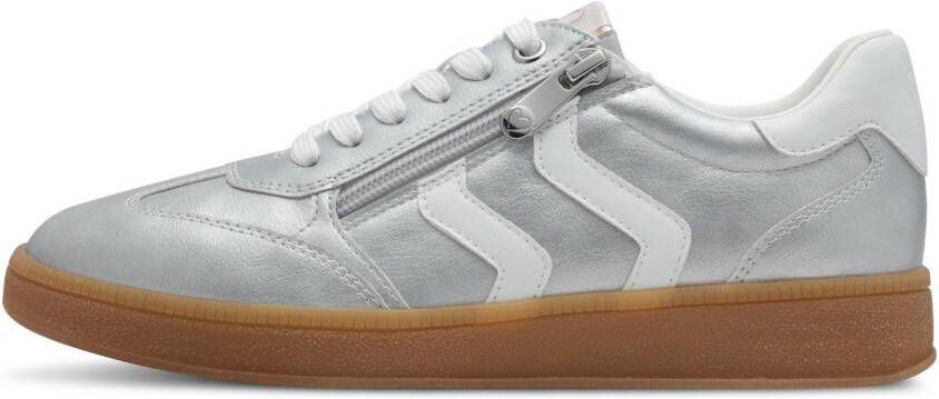 Marco Tozzi Plateausneakers vrijetijdsschoen lage schoen veterschoen met contrast bies