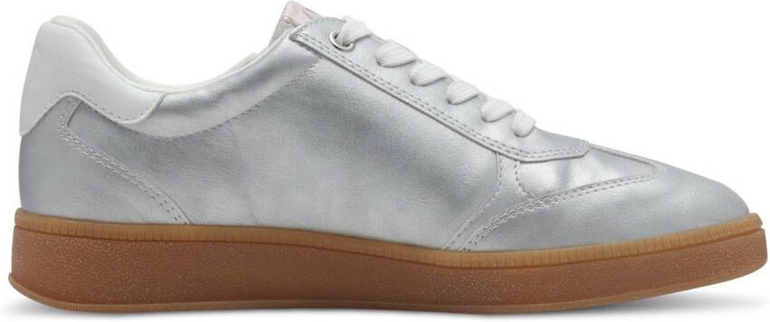 Marco Tozzi Plateausneakers vrijetijdsschoen lage schoen veterschoen met contrast bies