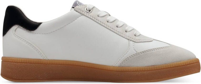 Marco Tozzi Plateausneakers vrijetijdsschoen lage schoen veterschoen met contrast bies