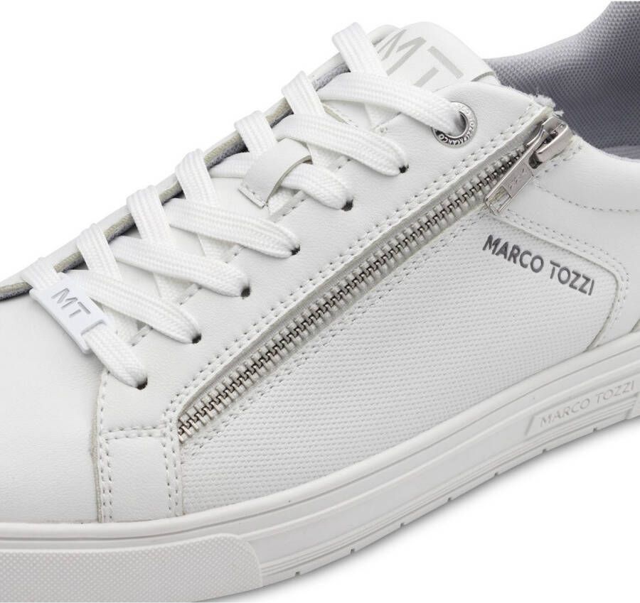 Marco Tozzi Plateausneakers vrijetijdsschoen lage schoen veterschoen met perforatie