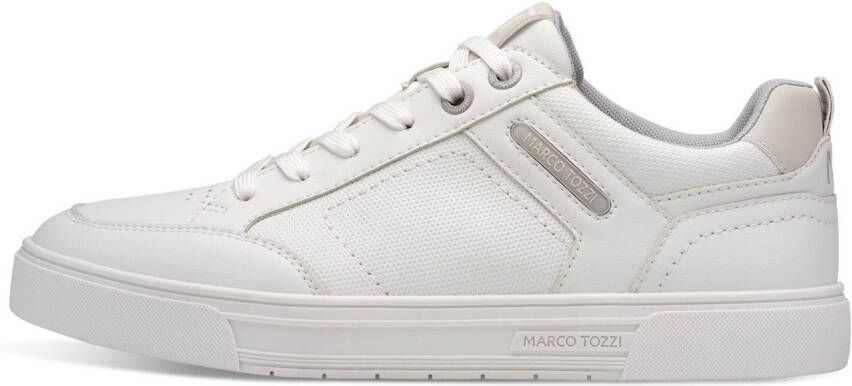 Marco Tozzi Plateausneakers vrijetijdsschoen lage schoen veterschoen met perforatie en sierstiksels