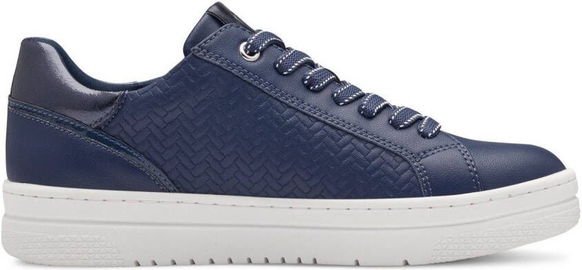 Marco Tozzi Plateausneakers vrijetijdsschoen lage schoen veterschoen met reliëf