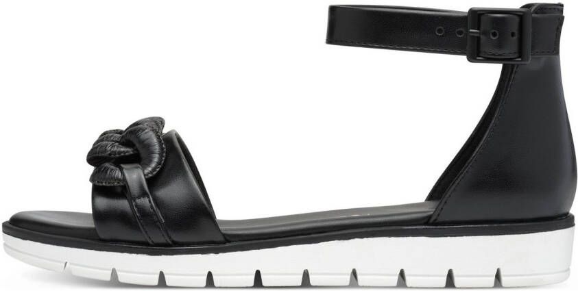 Marco Tozzi Sandalen sleehak zomerschoen sandaal met sierketting in ton-sur-ton