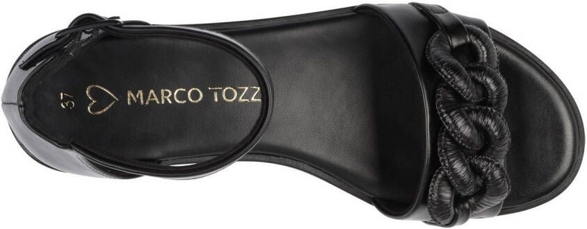 Marco Tozzi Sandalen sleehak zomerschoen sandaal met sierketting in ton-sur-ton