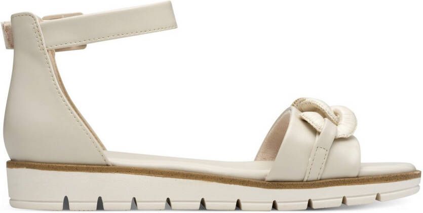 Marco Tozzi Sandalen sleehak zomerschoen sandaal met sierketting in ton-sur-ton