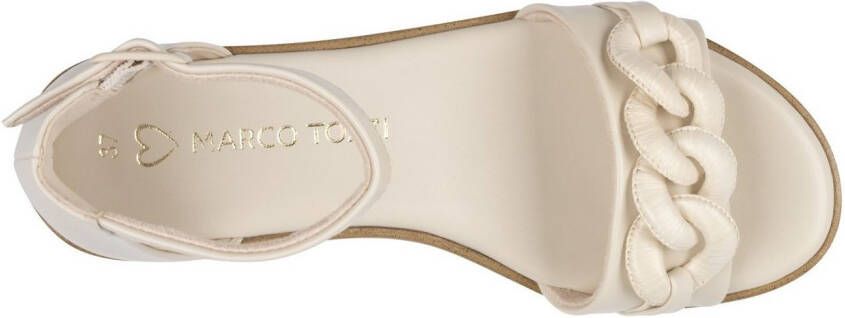 Marco Tozzi Sandalen sleehak zomerschoen sandaal met sierketting in ton-sur-ton