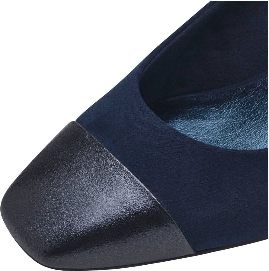 Marco Tozzi Slingback pumps avondschoen zomerschoen blokhak in modieuze vierkante vorm