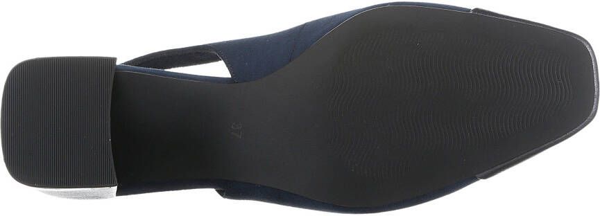 Marco Tozzi Slingback pumps avondschoen zomerschoen blokhak in modieuze vierkante vorm