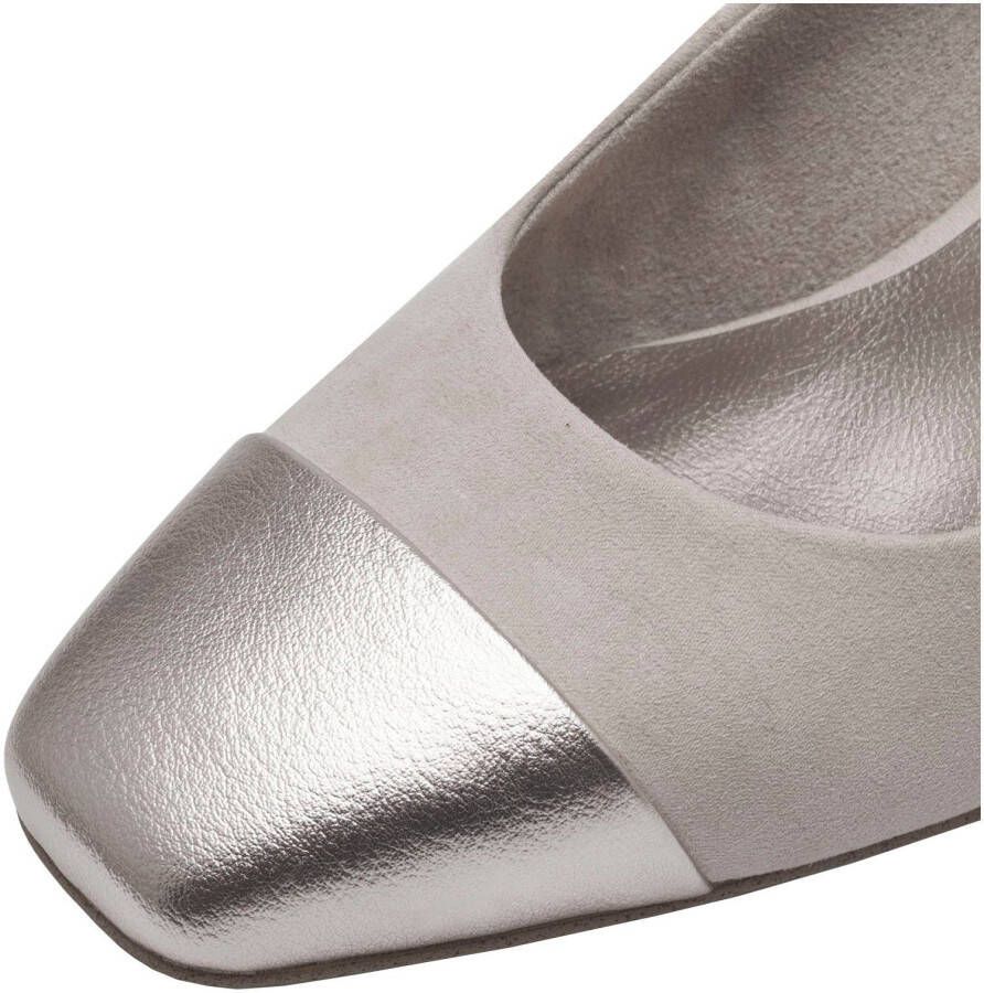 Marco Tozzi Slingback pumps avondschoen zomerschoen blokhak in modieuze vierkante vorm
