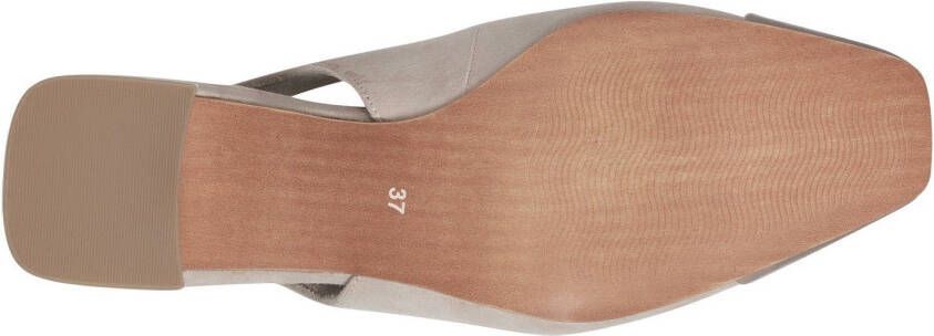 Marco Tozzi Slingback pumps avondschoen zomerschoen blokhak in modieuze vierkante vorm