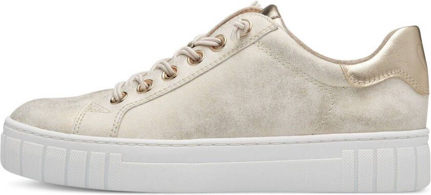 Marco Tozzi Slip-on sneakers Vrijetijdsschoen lage schoen instapschoen in metallic look