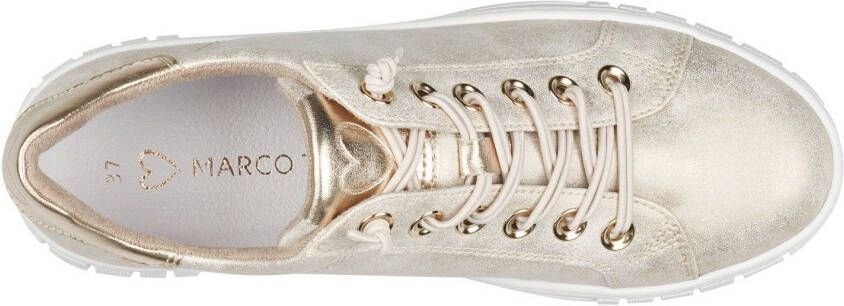 Marco Tozzi Slip-on sneakers Vrijetijdsschoen lage schoen instapschoen in metallic look