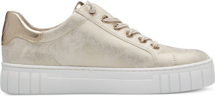 Marco Tozzi Slip-on sneakers Vrijetijdsschoen lage schoen instapschoen in metallic look