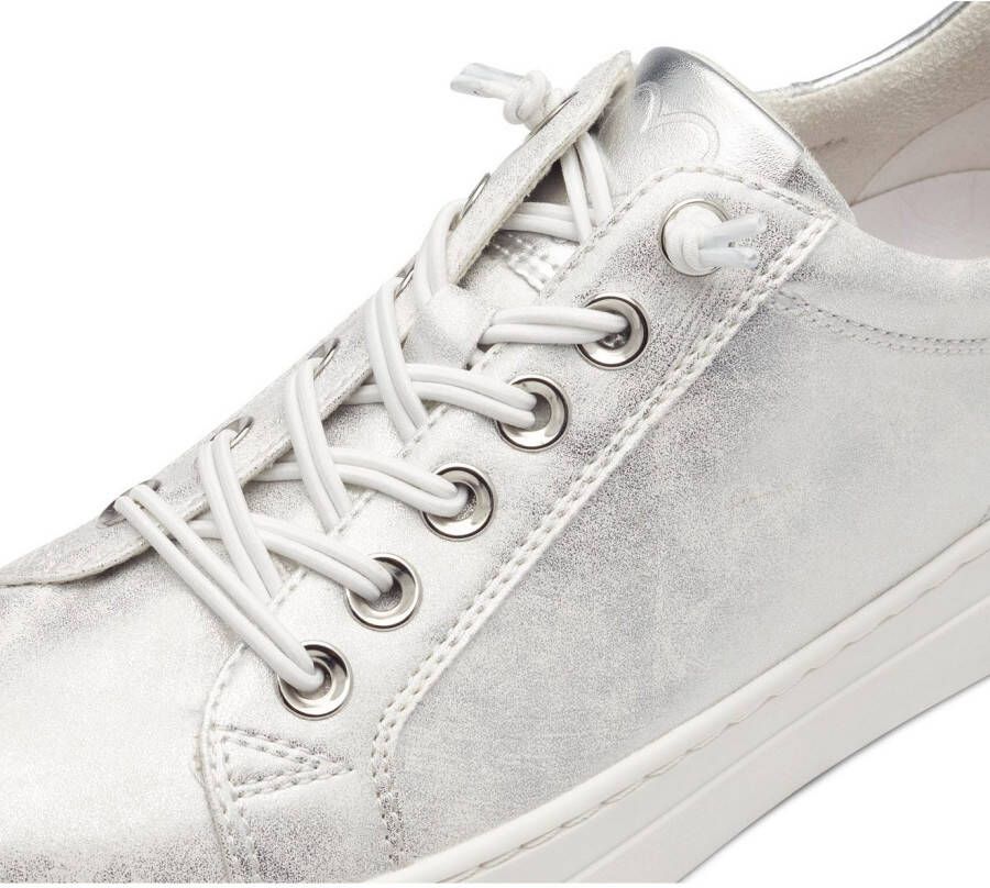 Marco Tozzi Slip-on sneakers Vrijetijdsschoen lage schoen instapschoen in metallic look