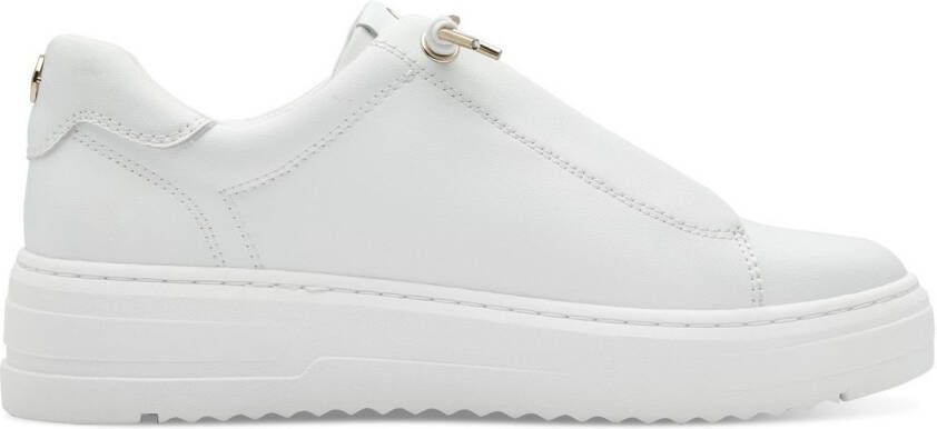 Marco Tozzi Slip-on sneakers vrijetijdsschoen lage schoen veterschoen met zijlijk logo-opdruk