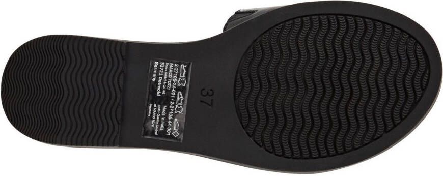 Marco Tozzi Slippers flats zomerschoen met edel sierelement