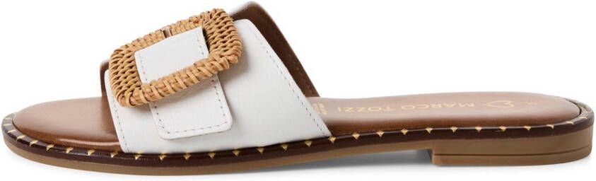 Marco Tozzi Slippers blokhak zomerschoen instapschoen met gesp-sierelement