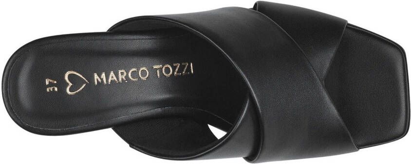 Marco Tozzi Slippers blokhak zomerschoen slippers met gekruiste bandage