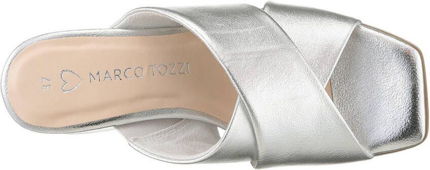 Marco Tozzi Slippers blokhak zomerschoen slippers met gekruiste bandage