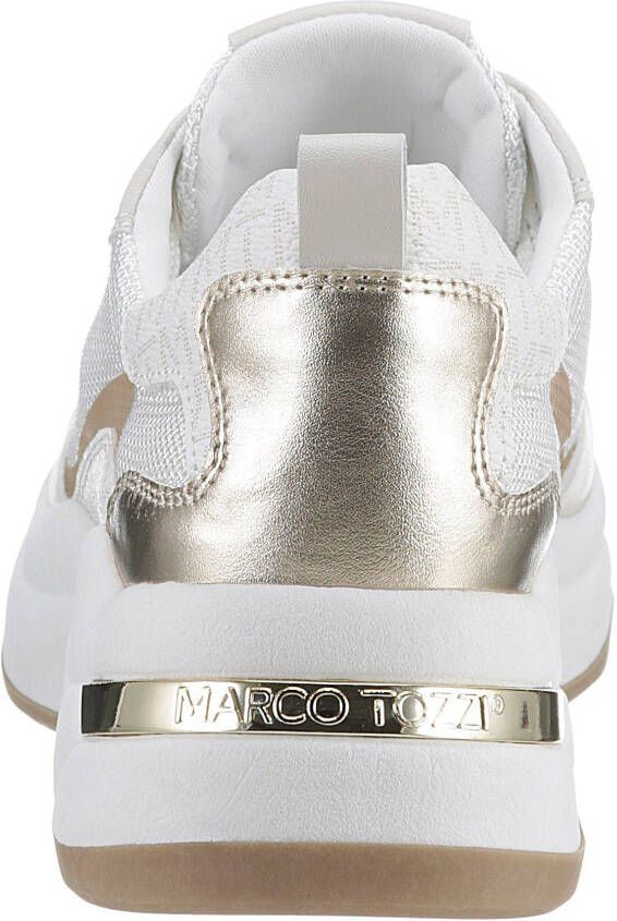 Marco Tozzi Sneakers met modieuze metallic-details