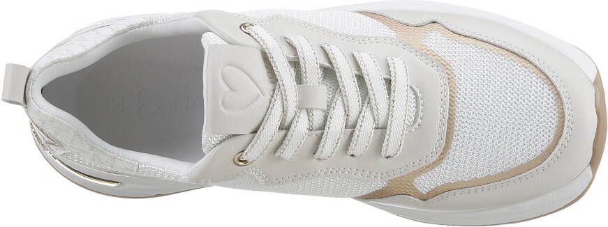 Marco Tozzi Sneakers met modieuze metallic-details