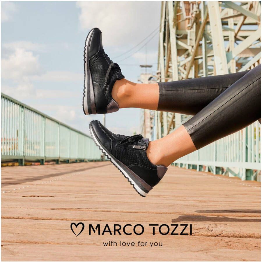 Marco Tozzi Sneakers met feel me-uitrusting vrijetijdsschoen lage schoen veterschoen