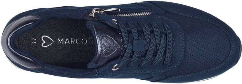 Marco Tozzi Sneakers met sleehak vrijetijdsschoen lage schoen veterschoen in vegan uitvoering