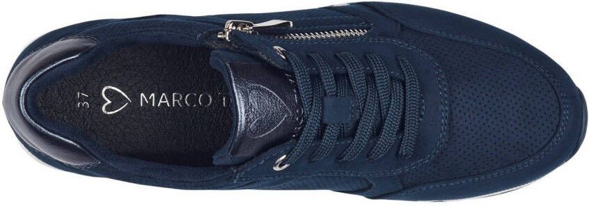 Marco Tozzi Sneakers met sleehak vrijetijdsschoen lage schoen veterschoen in vegan uitvoering
