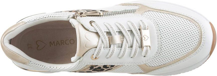 Marco Tozzi Sneakers met sleehak vrijetijdsschoen lage schoen veterschoen met buitenrits