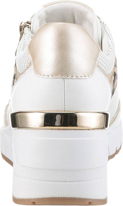 Marco Tozzi Sneakers met sleehak vrijetijdsschoen lage schoen veterschoen met buitenrits